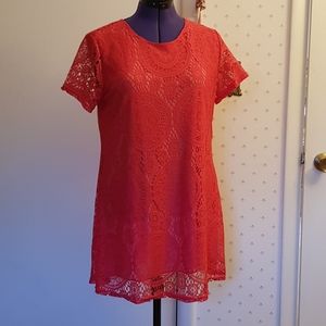 Red Lace Tunic